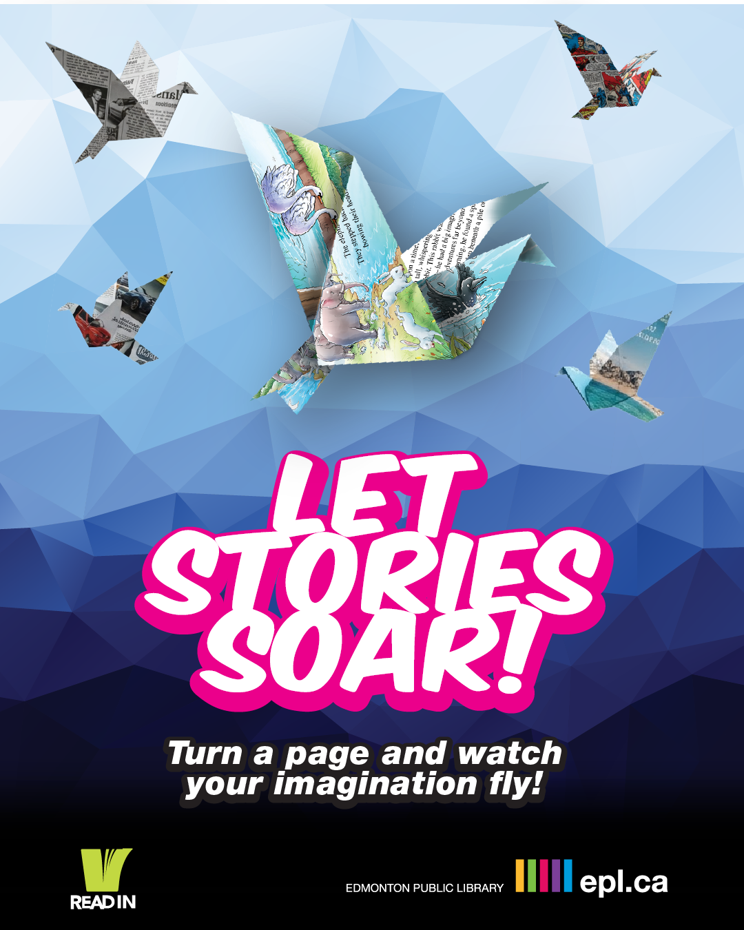 Read In Week 2026 Let Stories Soar! Turn a page and watch your imagination fly!